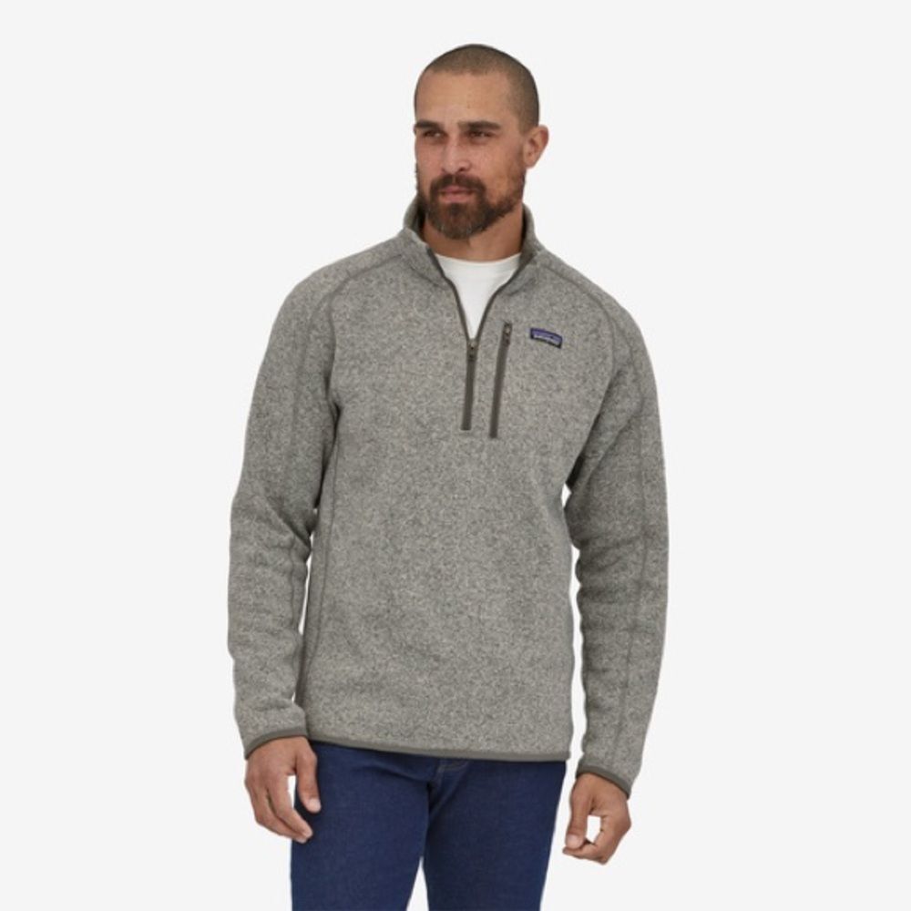 Patagonia - Men's Gray Better Sweater 1/4 zip Fleece Pullover